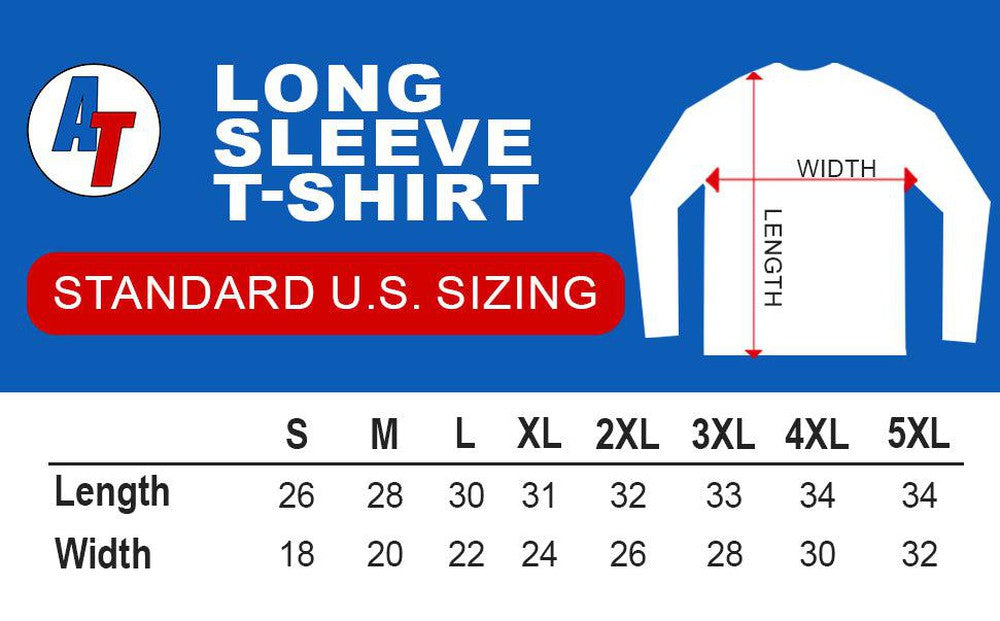Long Sleeve Shirt size chart