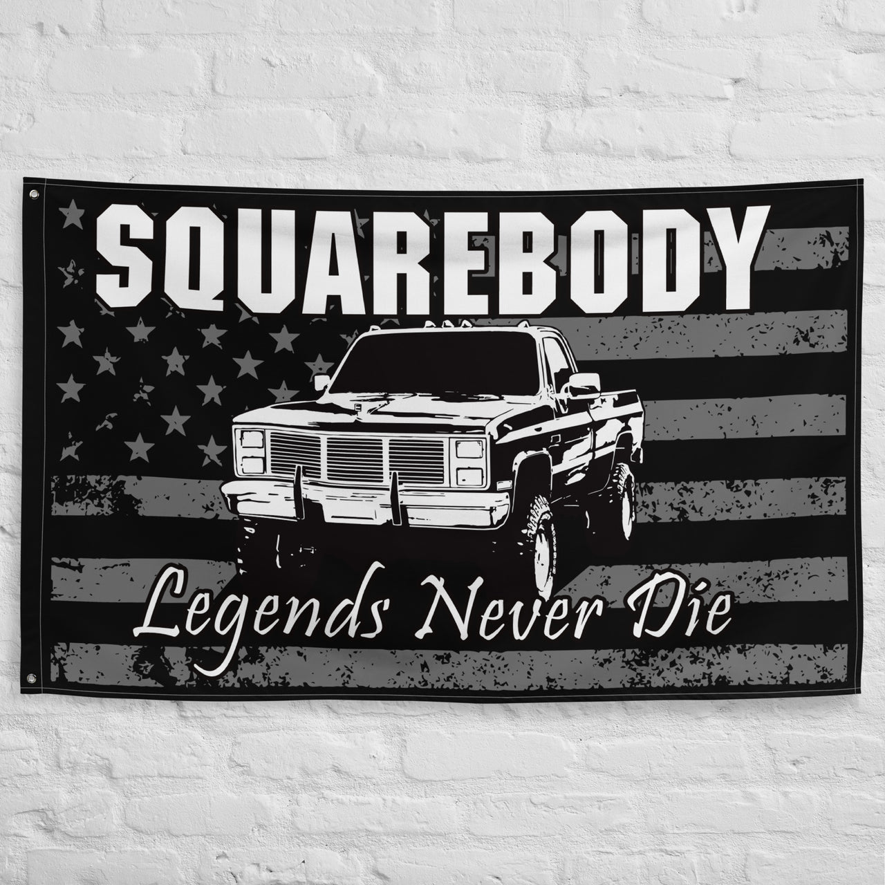 Squarebody Flag - Legends Never Die American Flag – Aggressive Thread Truck  Apparel