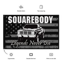 Thumbnail for Squarebody Flag - Legends Never Die American Flag