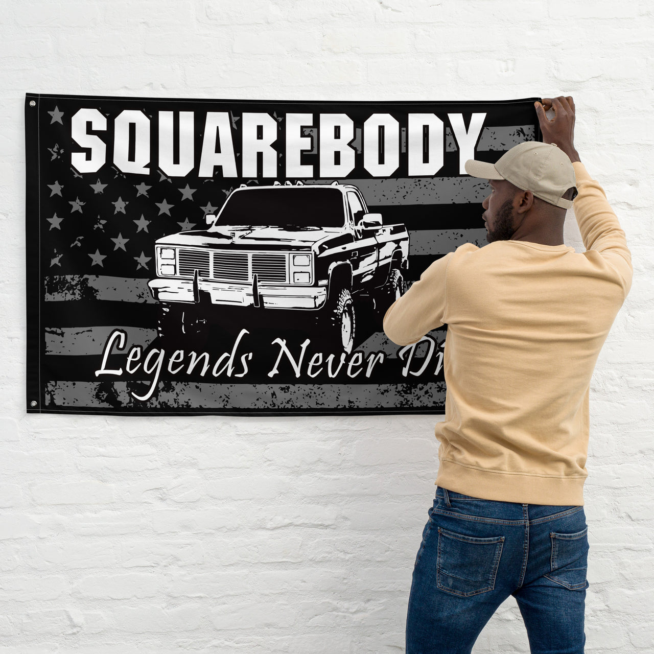 Squarebody Flag - Legends Never Die American Flag