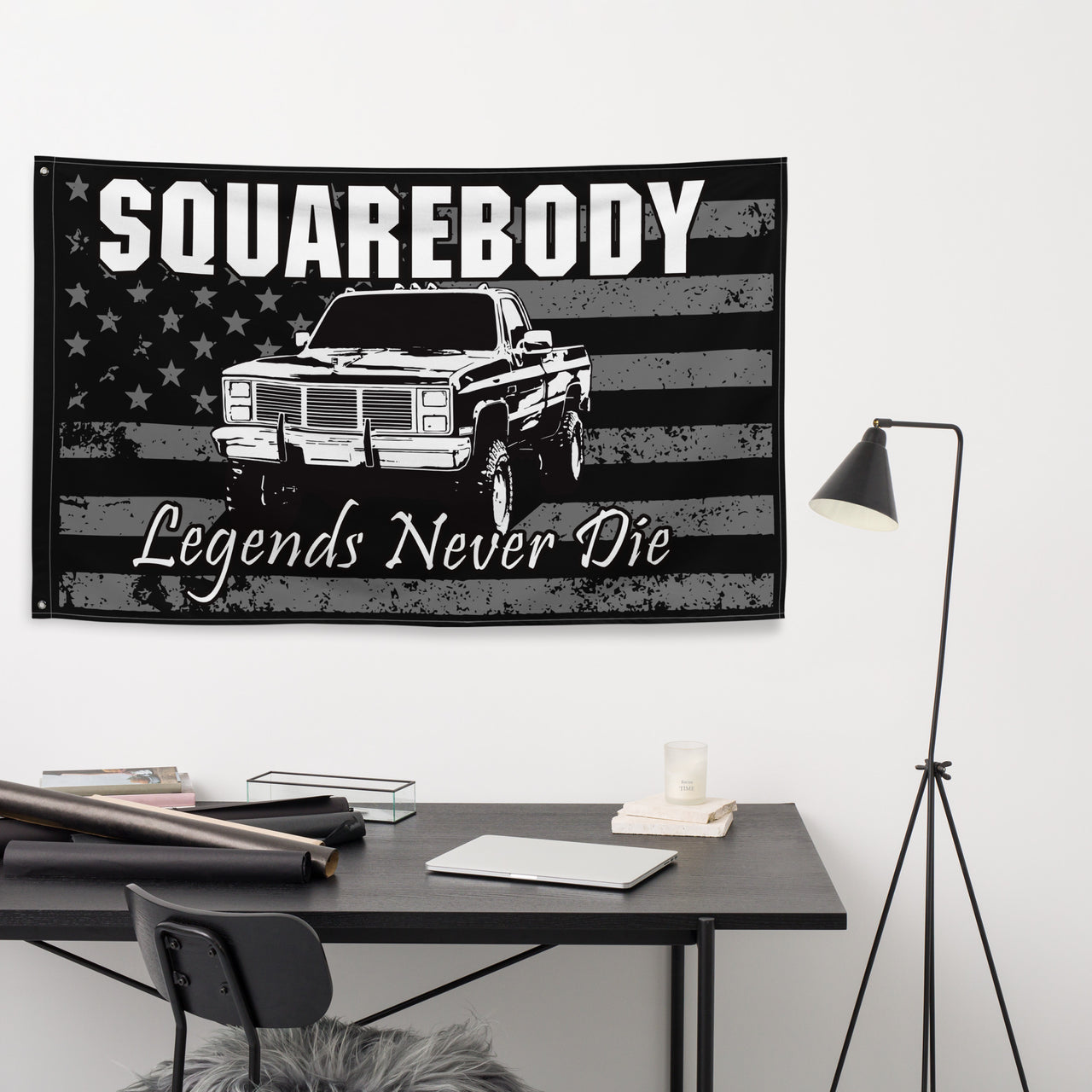 Squarebody Flag - Legends Never Die American Flag-In-From Aggressive Thread