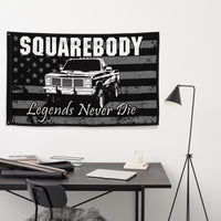 Thumbnail for Squarebody Flag - Legends Never Die American Flag-In-From Aggressive Thread