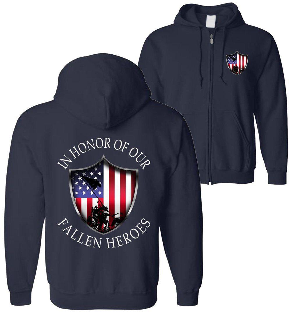 Military Veteran Hoodie | POW Sweatshirt | American Flag Hoodie | Aggressive Thread Patriotic Apparel