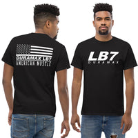 Thumbnail for LB7 Duramax T-Shirt - American Muscle Flag-In-Black-From Aggressive Thread