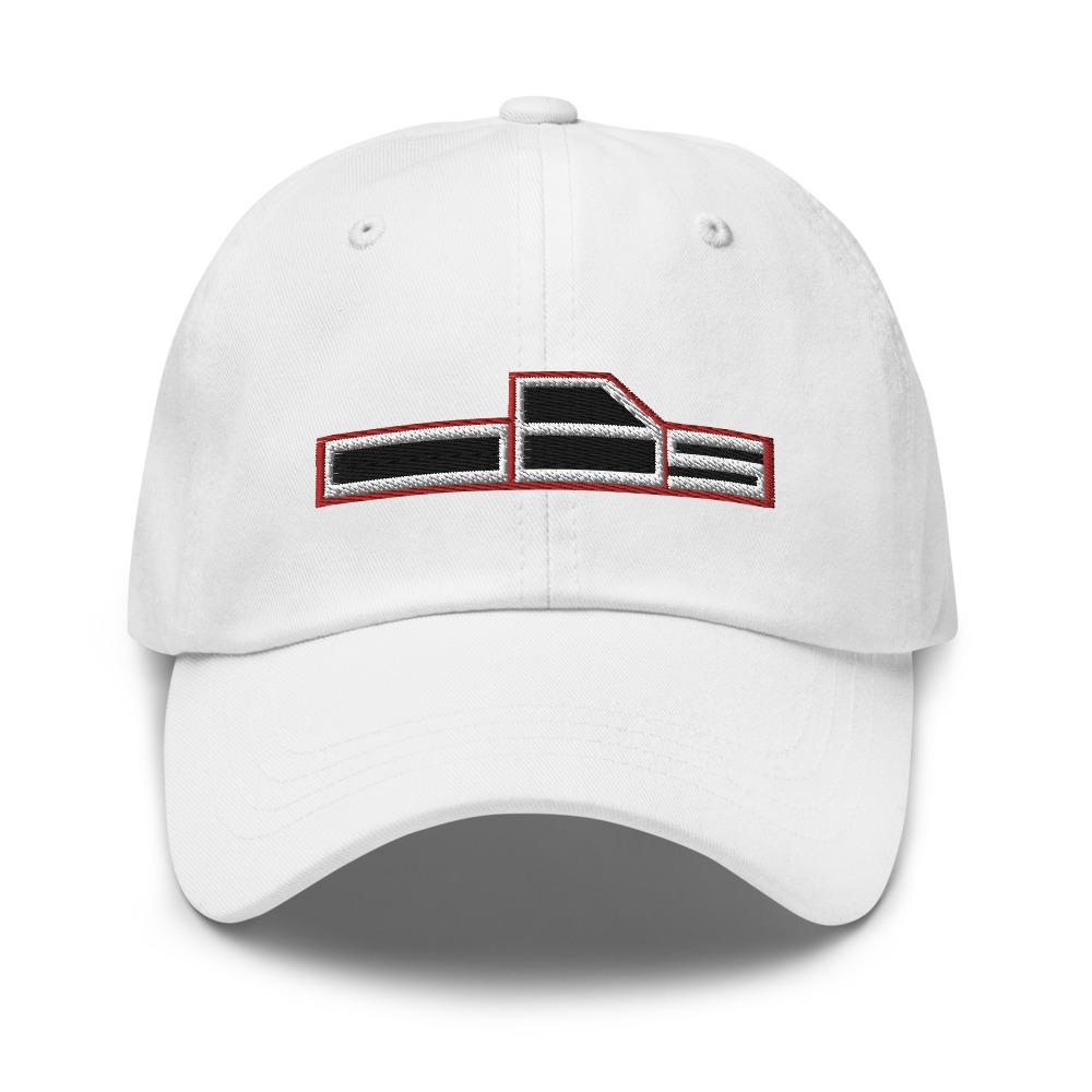 OBS Truck Hat With Adjustable Strap-In-White-From Aggressive Thread