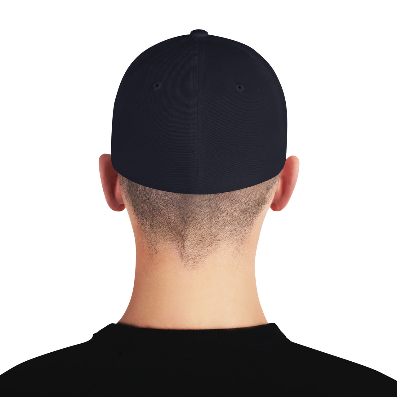 Third Gen Camaro Hat Flexfit Cap modeled in navy back view