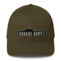 Thumbnail for Front View of crew cab Square Body Hat From Aggressive Thread in Olive Green