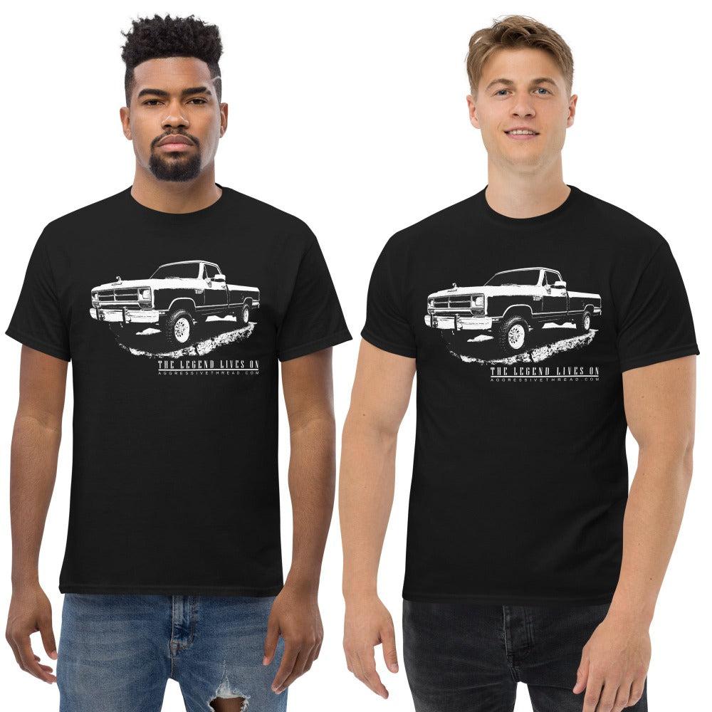 Men modeling First Gen Dodge Ram T-shirt - black