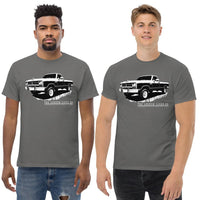 Thumbnail for Men modeling First Gen Dodge Ram T-shirt - charcoal