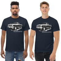 Thumbnail for Men modeling First Gen Dodge Ram T-shirt - navy