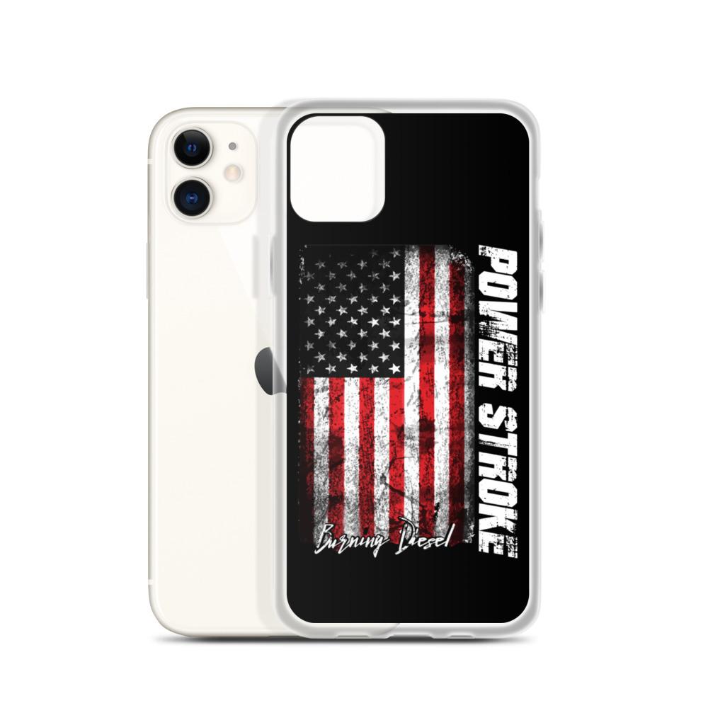 Powerstroke Power Stroke American Flag Protective Phone Case - Fits iPhone