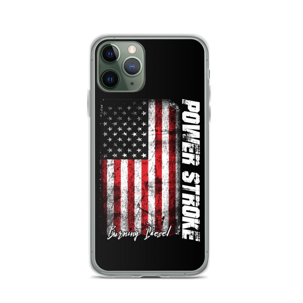 Powerstroke Power Stroke American Flag Protective Phone Case - Fits iPhone-In-iPhone 11 Pro-From Aggressive Thread