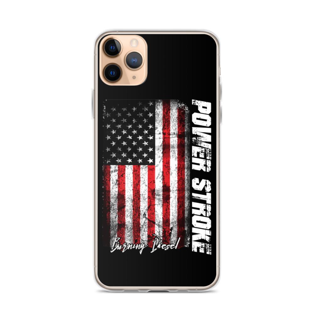 Powerstroke Power Stroke American Flag Protective Phone Case - Fits iPhone-In-iPhone 11 Pro Max-From Aggressive Thread