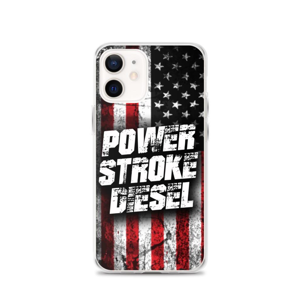 Power Stroke American Flag Phone Case - Fits iPhone-In-iPhone 12-From Aggressive Thread