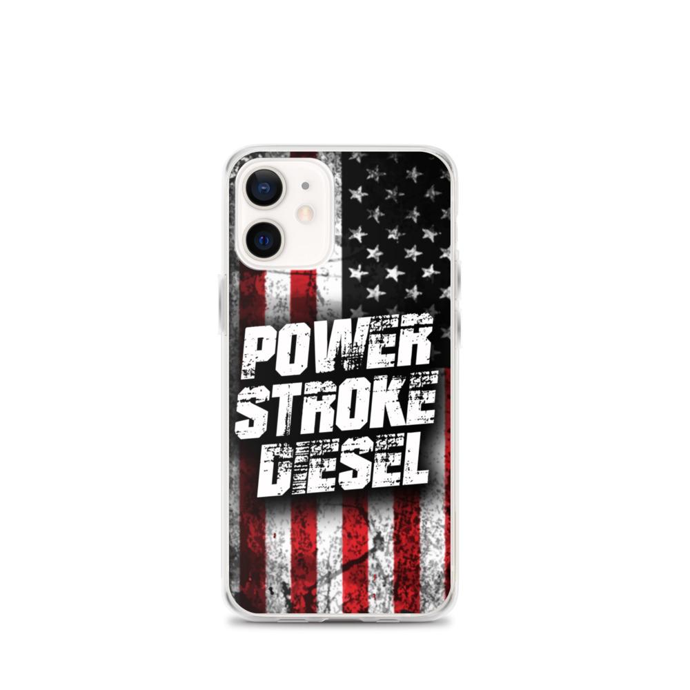 Power Stroke American Flag Phone Case - Fits iPhone-In-iPhone 12 mini-From Aggressive Thread