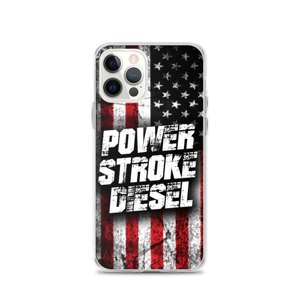 Power Stroke American Flag Phone Case - Fits iPhone-In-iPhone 12 Pro-From Aggressive Thread