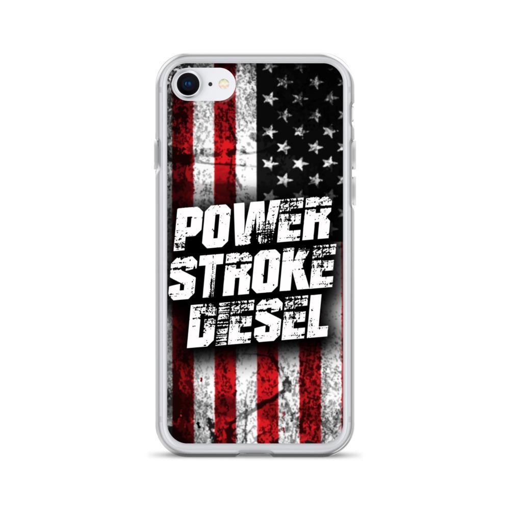 Power Stroke American Flag Phone Case - Fits iPhone-In-iPhone SE-From Aggressive Thread