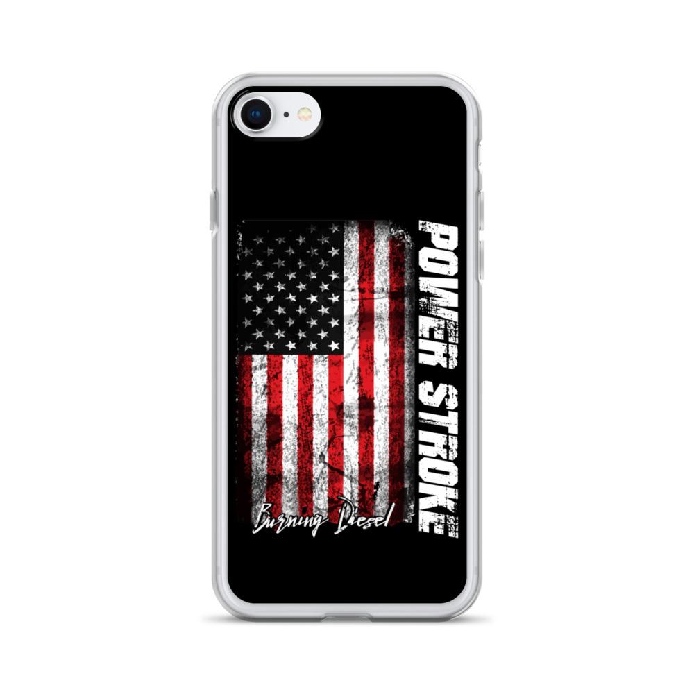 Powerstroke Power Stroke American Flag Protective Phone Case - Fits iPhone-In-iPhone SE-From Aggressive Thread