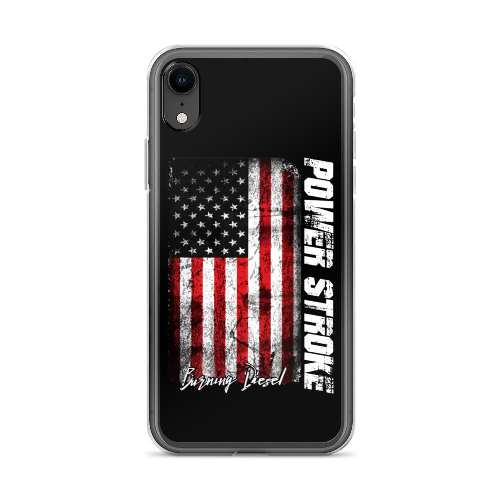 Powerstroke Power Stroke American Flag Protective Phone Case - Fits iPhone-In-iPhone XR-From Aggressive Thread