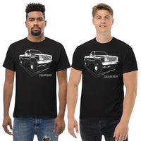 Thumbnail for men modeling Square Body Truck T-Shirt in black
