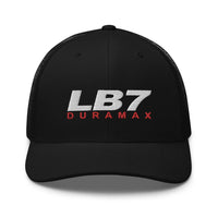 Thumbnail for LB7 Duramax Hat Trucker Cap-In-Black-From Aggressive Thread