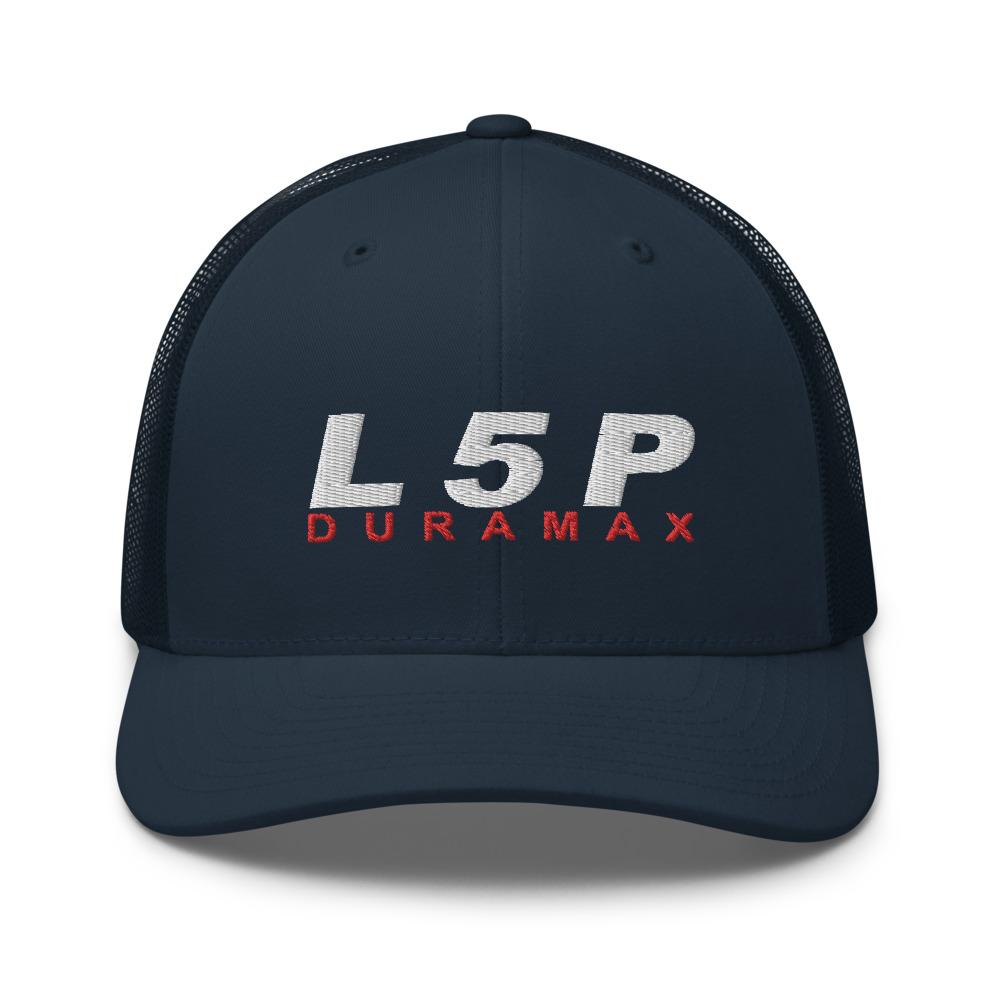 L5P Duramax Hat Trucker Cap-In-Navy-From Aggressive Thread