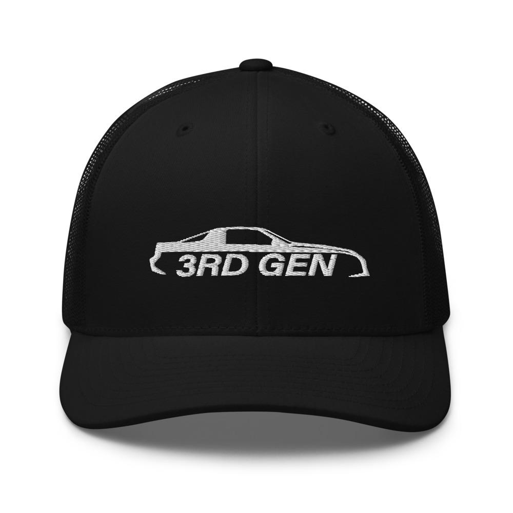 Third Gen Camaro Hat Trucker Cap-In-Black-From Aggressive Thread