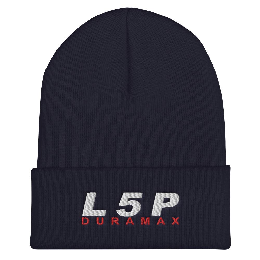 L5P Duramax Winter Hat Cuffed Beanie-In-Navy-From Aggressive Thread