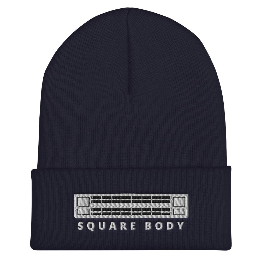 Square Body Winter Hat in navy