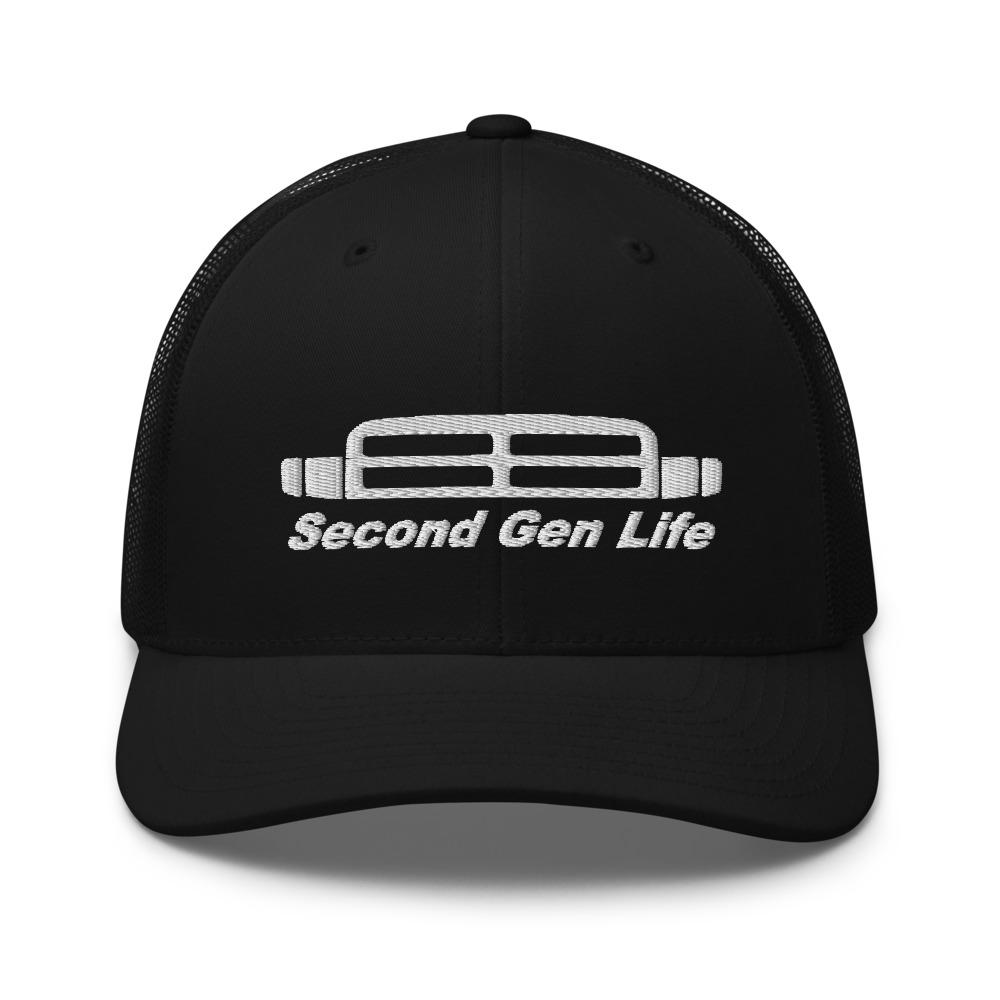 Second Gen Life Hat Trucker Cap in black