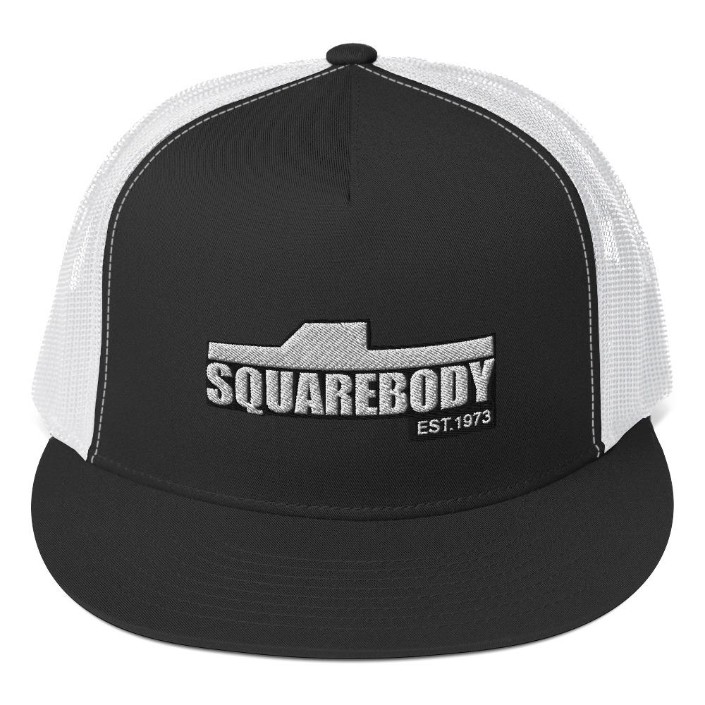 Squarebody Square Body Trucker Cap-In-Black/ White-From Aggressive Thread
