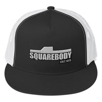 Thumbnail for Squarebody Square Body Trucker Cap-In-Black/ White-From Aggressive Thread