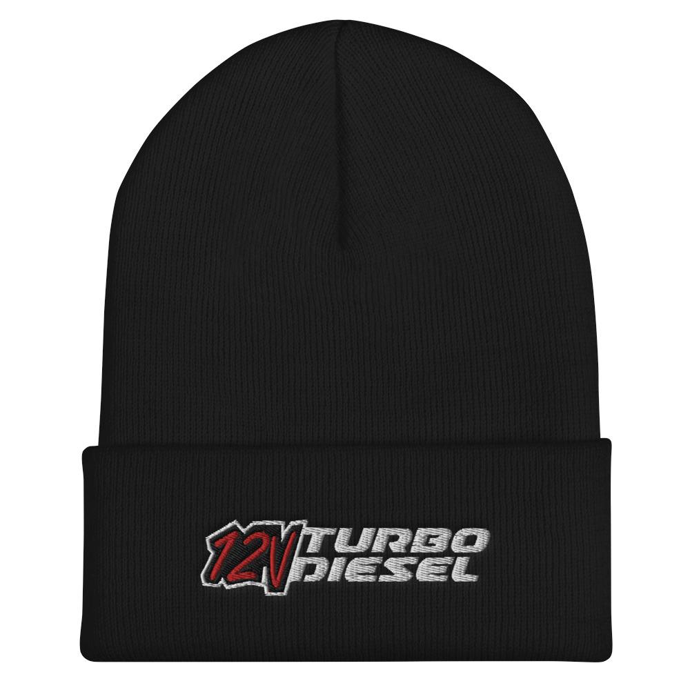 12v Winter Hat Cuffed Beanie-In-Black-From Aggressive Thread