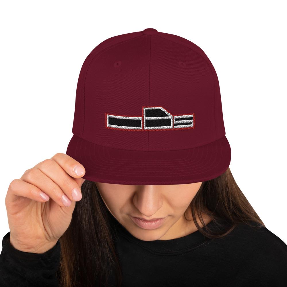 OBS Hat Snapback Hat-In-Maroon-From Aggressive Thread