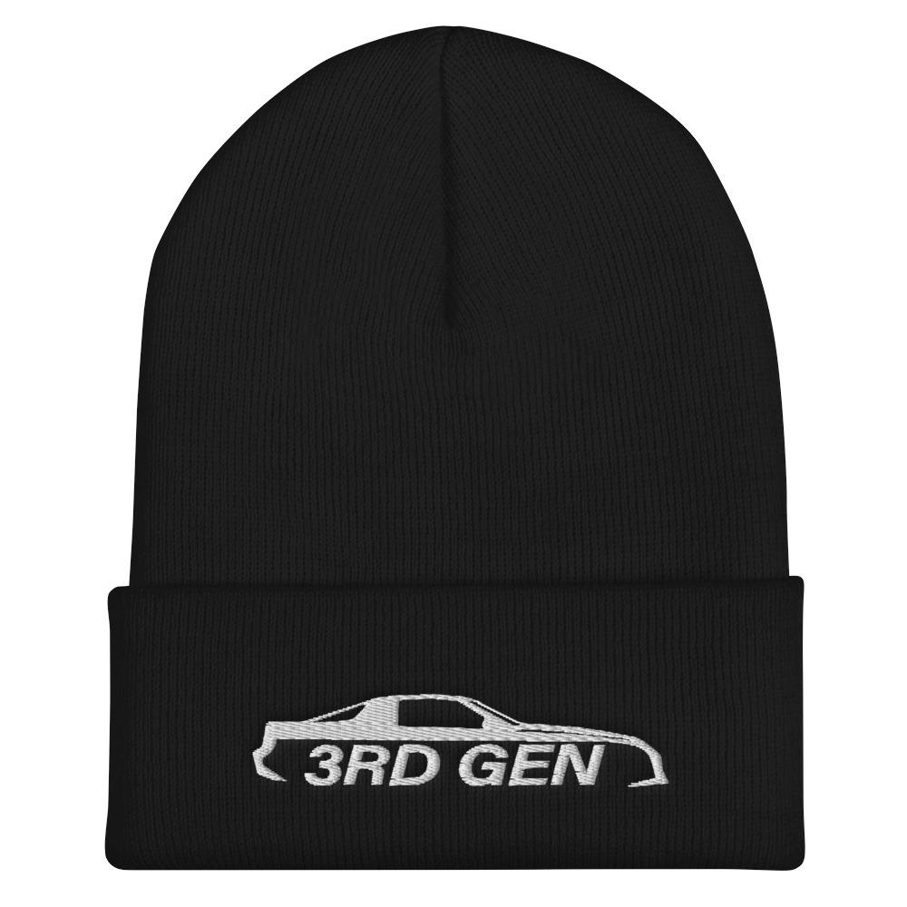 Third Gen Camaro Winter Hat Cuffed Beanie-In-Black-From Aggressive Thread