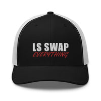 Thumbnail for LS Swap Everything Hat Trucker Cap-In-Black/ White-From Aggressive Thread