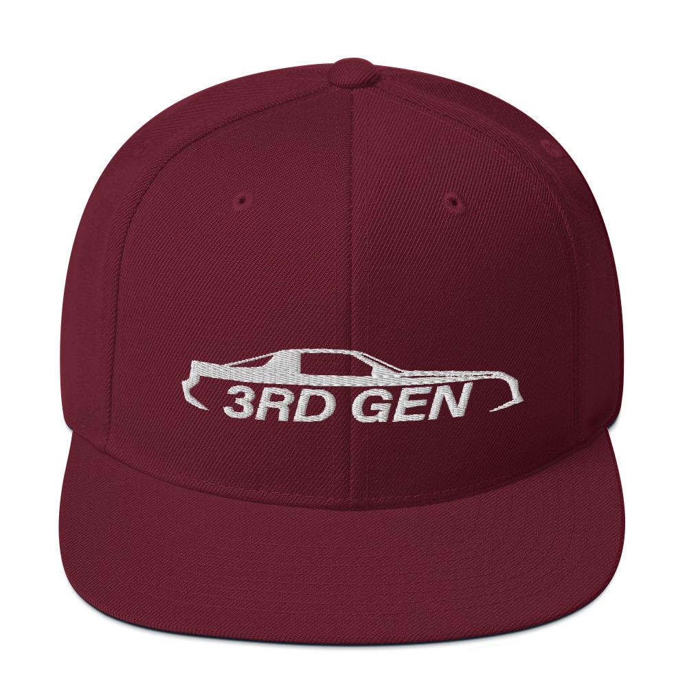 Third Gen Camaro Snapback Hat-In-Maroon-From Aggressive Thread
