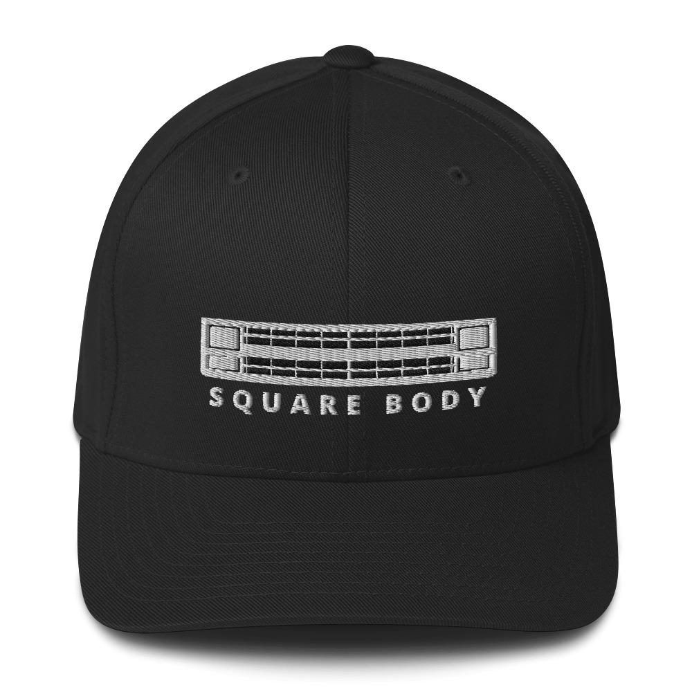 Square Body Flexfit Hat in black