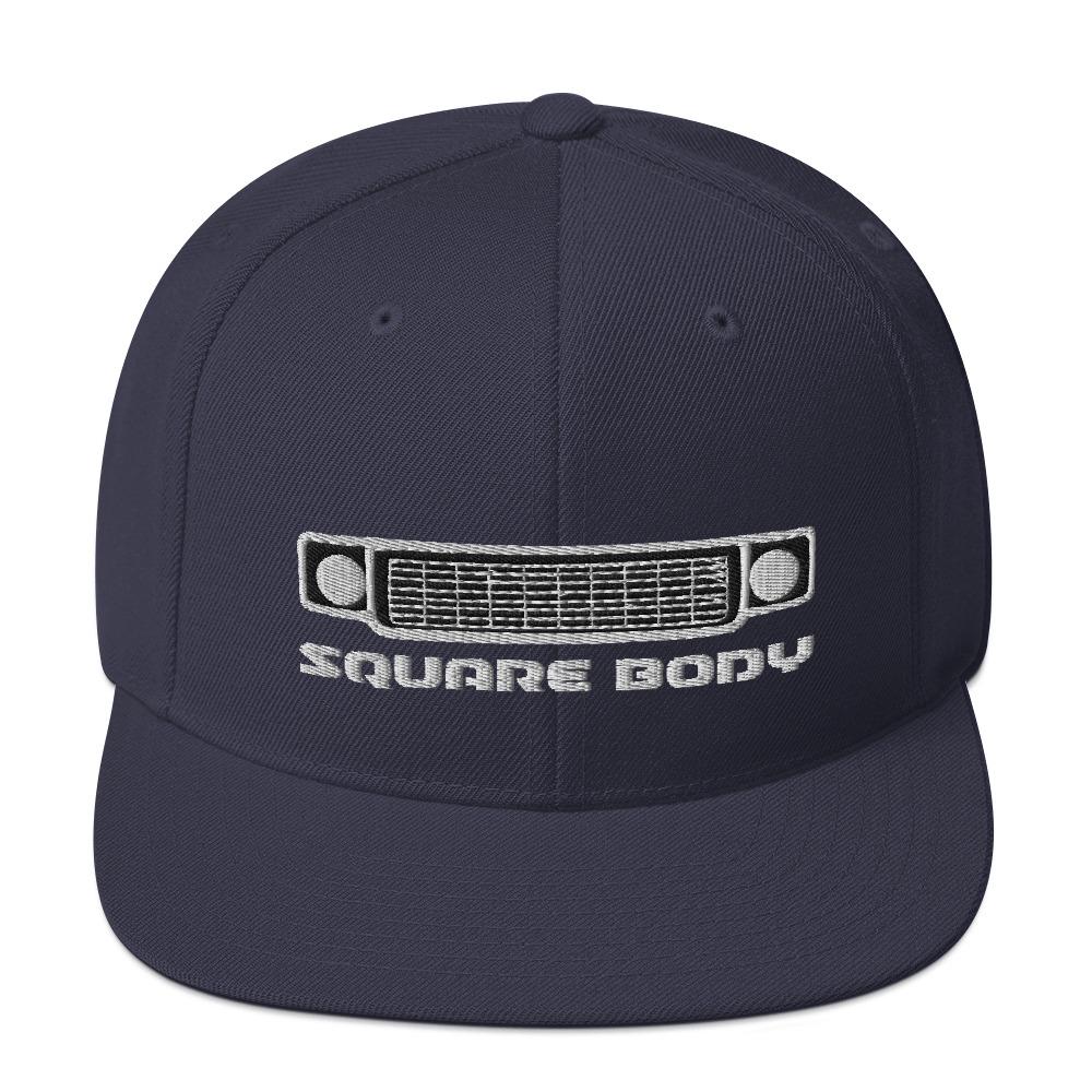 Square Body Squarebody Round Eye Snapback Hat-In-Navy-From Aggressive Thread