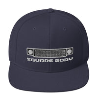 Thumbnail for Square Body Squarebody Round Eye Snapback Hat-In-Navy-From Aggressive Thread