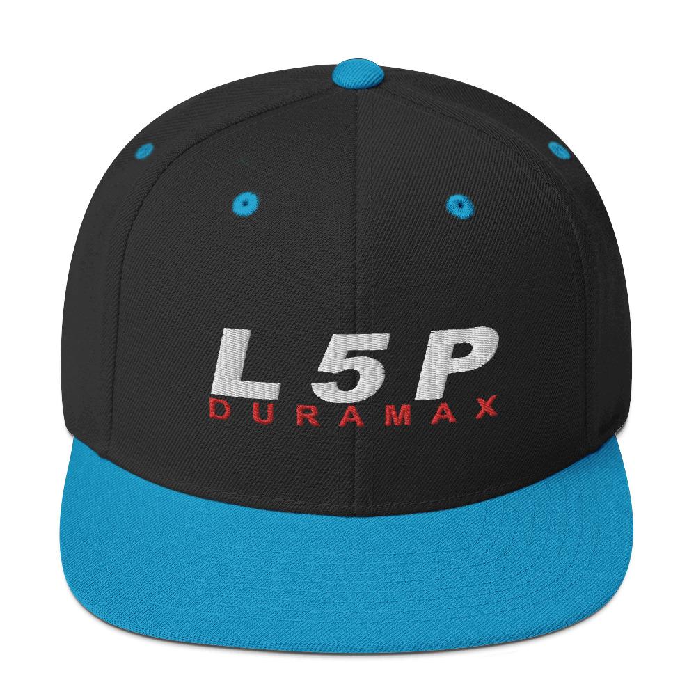 L5P Duramax Snapback Hat-In-Black/ Teal-From Aggressive Thread