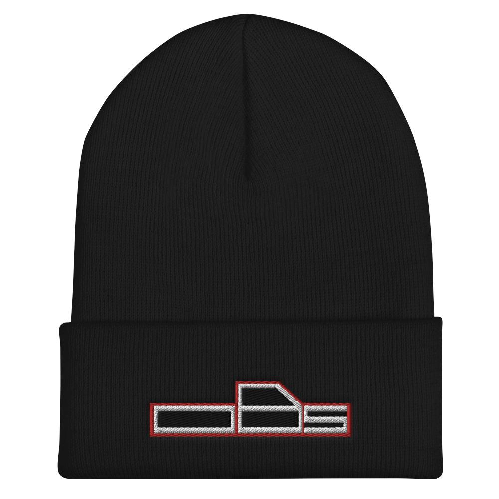OBS Winter Hat Cuffed Beanie-In-Black-From Aggressive Thread