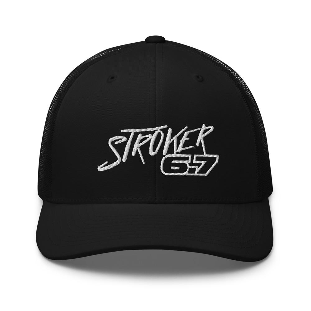 Power Stroke 6.7 Hat Trucker Cap-In-Black-From Aggressive Thread