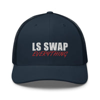 Thumbnail for LS Swap Everything Hat Trucker Cap-In-Navy-From Aggressive Thread