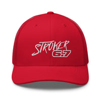 Thumbnail for Power Stroke 6.7 Hat Trucker Cap-In-Red-From Aggressive Thread