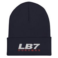 Thumbnail for LB7 Duramax Winter Hat Cuffed Beanie-In-Navy-From Aggressive Thread
