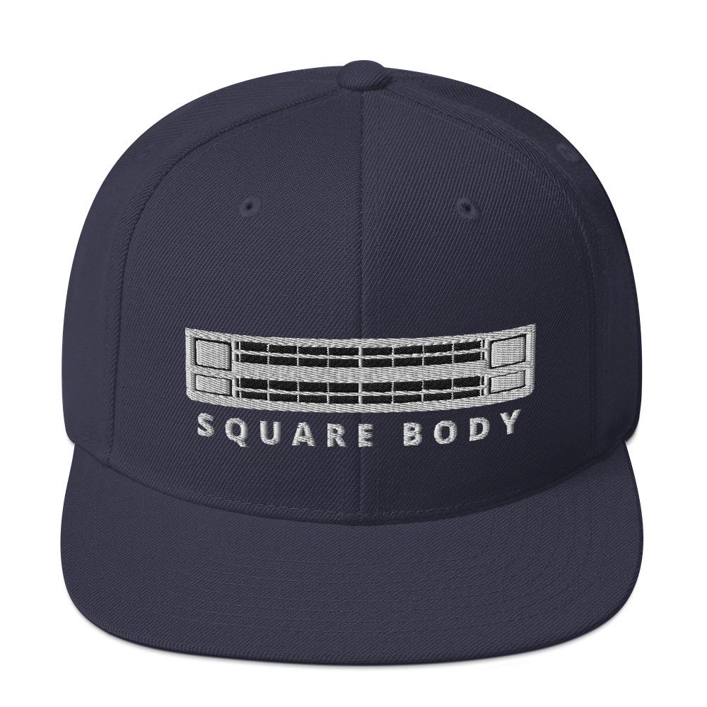 Squarebody Square Body Snapback Hat-In-Navy-From Aggressive Thread
