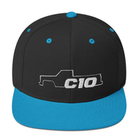 Thumbnail for C10 Squarebody Square Body Snapback Hat-In-Black/ Teal-From Aggressive Thread