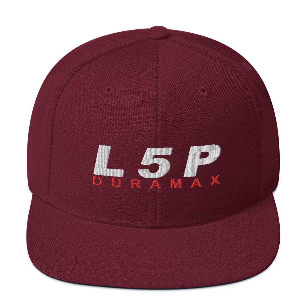 L5P Duramax Snapback Hat-In-Maroon-From Aggressive Thread