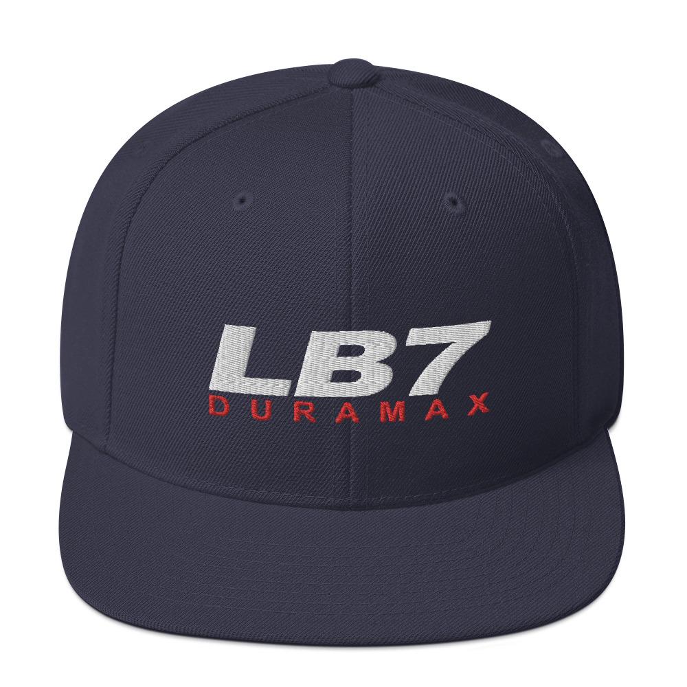 LB7 Duramax Snapback Hat-In-Navy-From Aggressive Thread